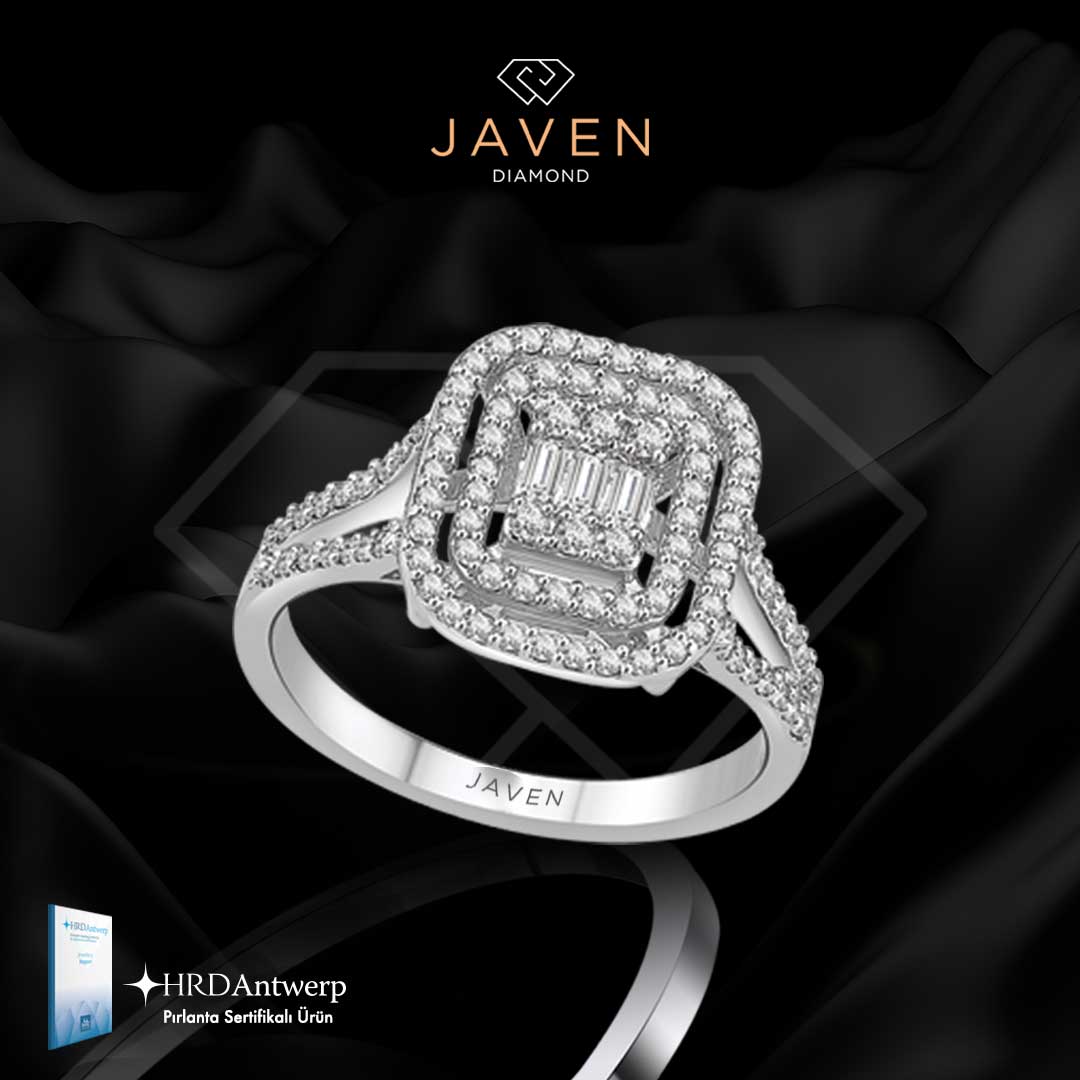 0.50 ct Baget Pırlanta Yüzük