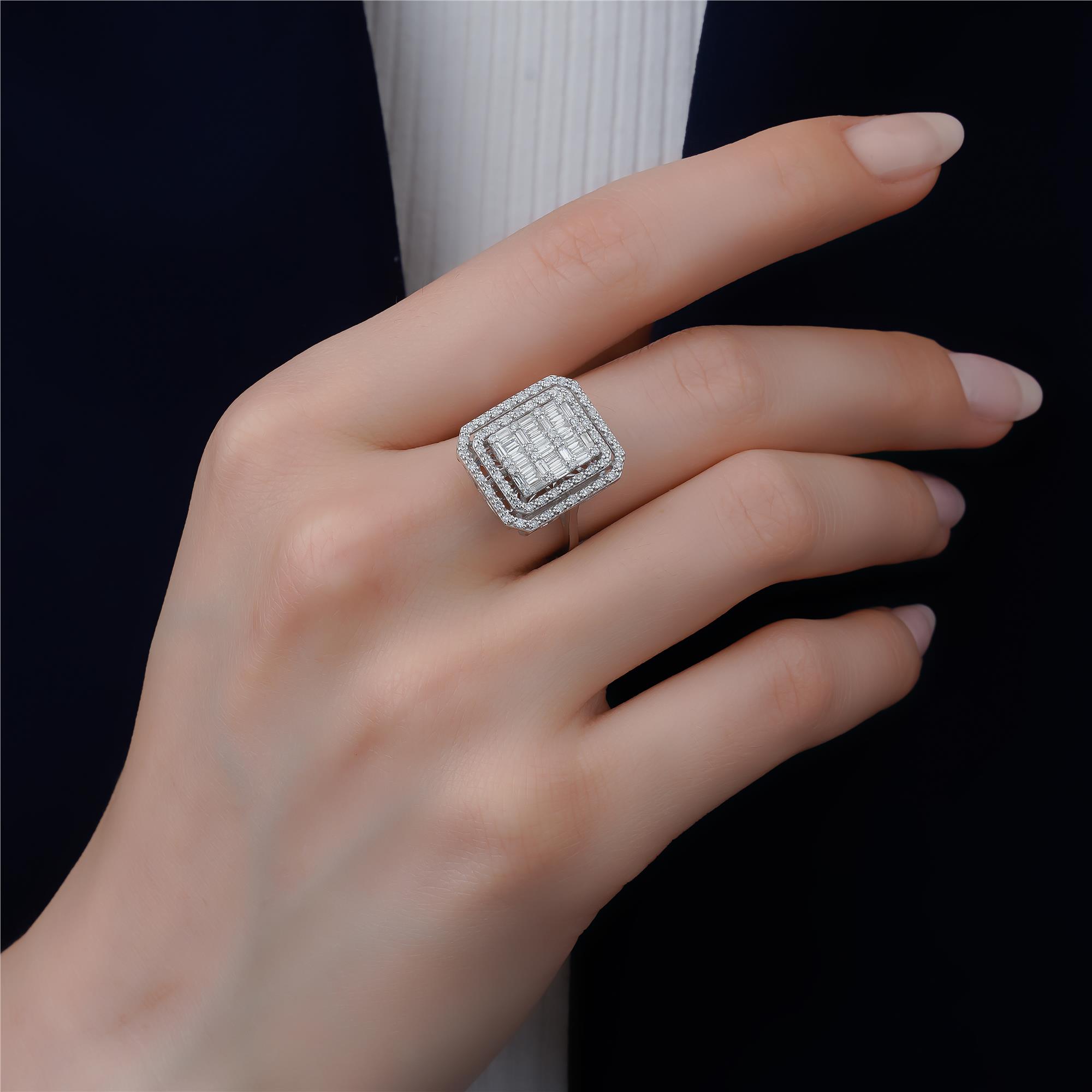 0.80 Karat Pırlanta Baget Yüzük