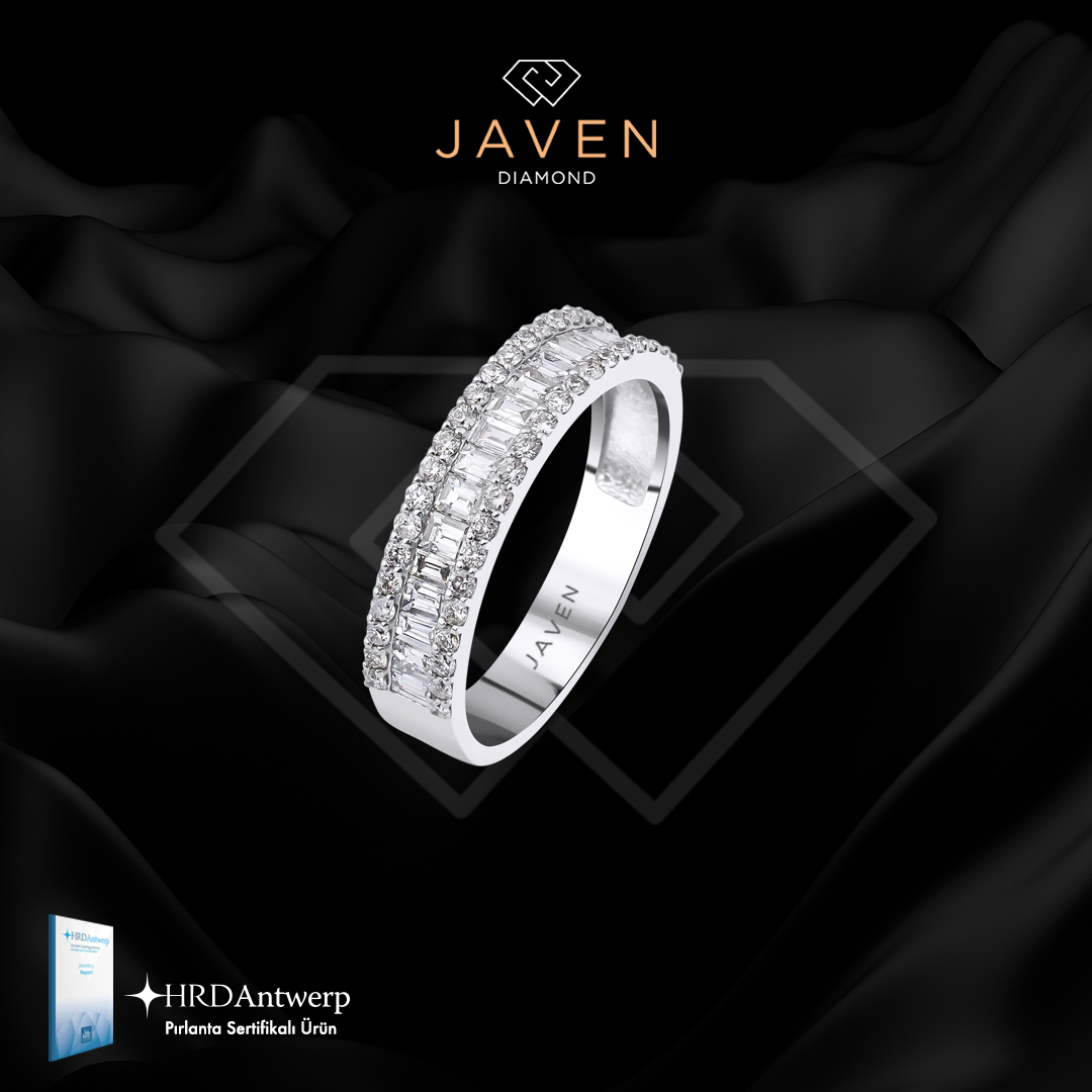 0.90 ct Pırlanta Yarımtur Yüzük