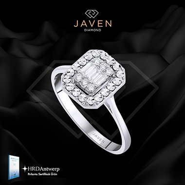 0.17 Karat Pırlanta Baget Yüzük