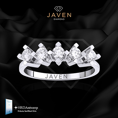 0.25 Karat Pırlanta Beştaş Yüzük