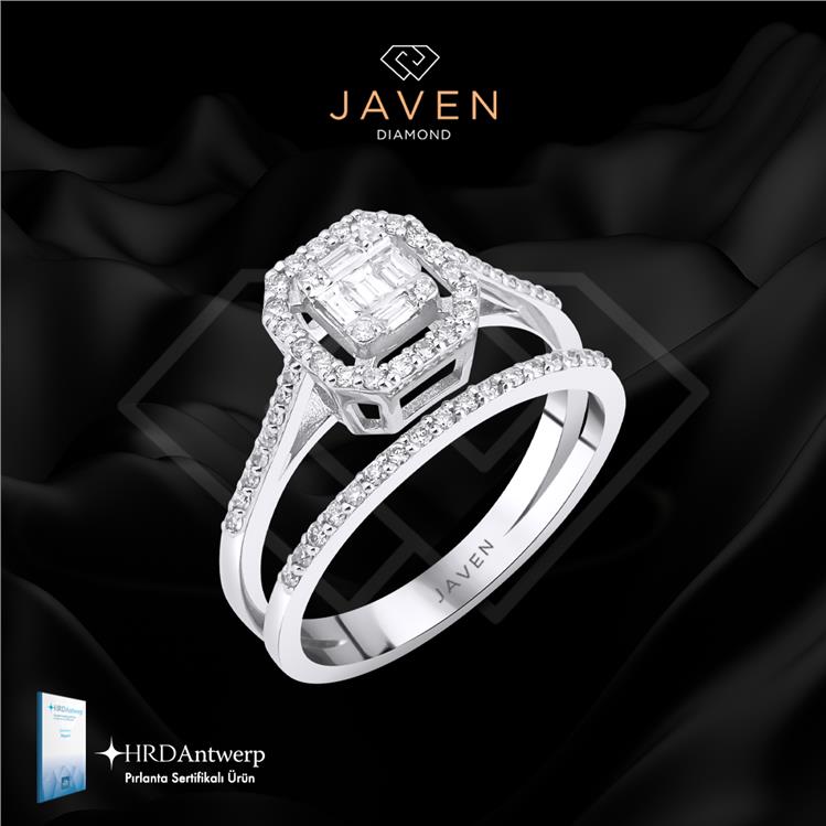 0.46 Karat Pırlanta Baget Yüzük