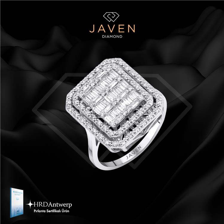 0.80 Karat Pırlanta Baget Yüzük