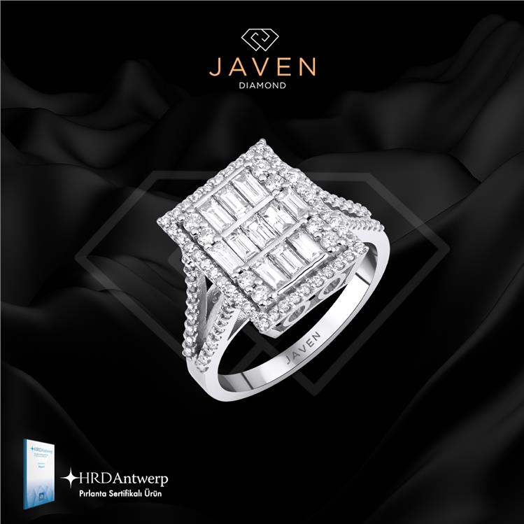 1.04 Karat Pırlanta Baget Yüzük